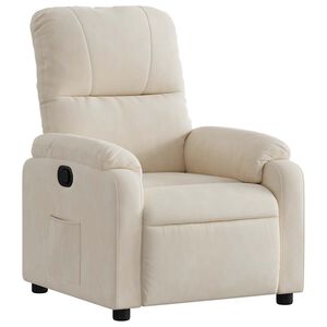 vidaXL Sill&oacute;n reclinable tela de microfibra beige