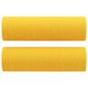 vidaXL Sof&aacute; 3 plazas con almohadas y cojines tela amarillo claro 210cm