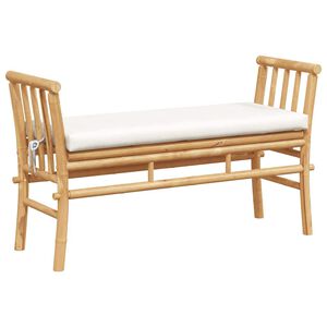 vidaXL Banco de jard&iacute;n 2 -Seater 110 x 38 x 65cm Bamb&uacute; Marr&oacute;n