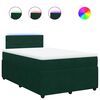 vidaXL Cama box spring con colch&oacute;n terciopelo verde oscuro 120x190 cm