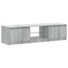vidaXL Mueble para TV con luces LED gris Sonoma 140x40x35,5 cm