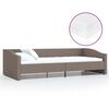 vidaXL Sofá cama con colchón USB de tela gris taupe 90x200 cm