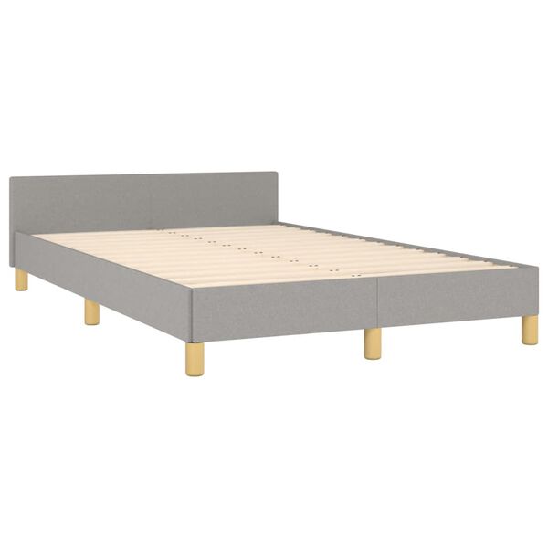vidaXL Estructura de cama sin colchón tela gris claro 120x190 cm