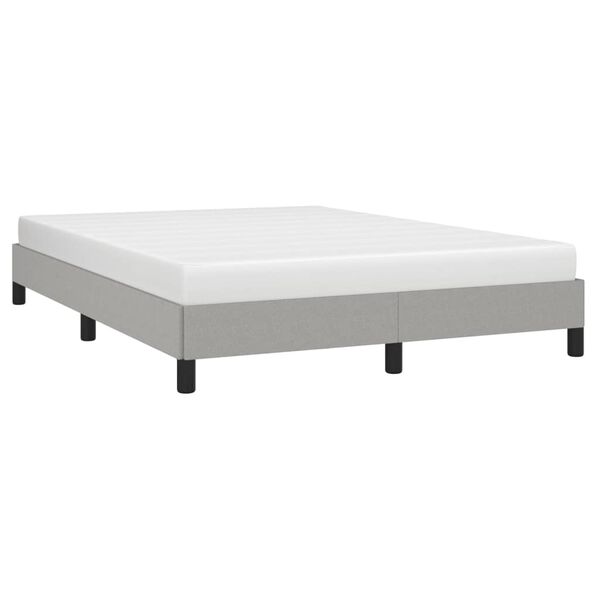 vidaXL Cama sin colch&oacute;n tela gris claro 140x200 cm