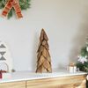 vidaXL Árbol de Navidad con soporte Marrón 50 cm Madera de teca maciza