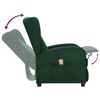 vidaXL Sillón de masaje de tela verde oscuro