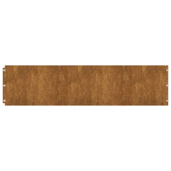 vidaXL Bordes de césped acero corten flexible 10 piezas 25x103 cm