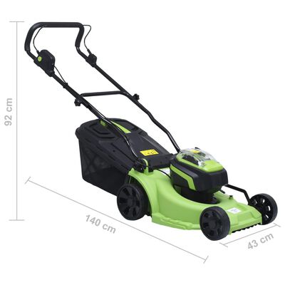 vidaXL Cortacésped sin cables con dos baterías 20V 2000 Li-ion vidaXL.es