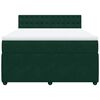 vidaXL Cama box spring con colch&oacute;n terciopelo verde oscuro 140x190 cm