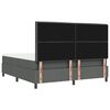 vidaXL Cama tipo Box Spring con colch&oacute;n Gris oscuro 180 x 200 cm tela