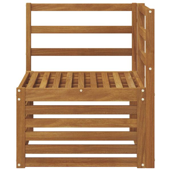 vidaXL Sof&aacute; de esquina para exteriores Madera de Acacia S&oacute;lida Natural