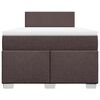 vidaXL Cama box spring con colch&oacute;n tela marr&oacute;n oscuro 120x190 cm
