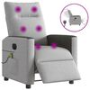 vidaXL Sill&oacute;n reclinable de masaje el&eacute;ctrico tela gris nube