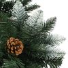 vidaXL &Aacute;rbol de Navidad artificial con pi&ntilde;as y brillo blanco 180 cm