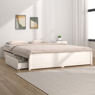 vidaXL Estructura de cama con cajones blanco 180x200 | vidaXL.es