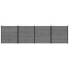 vidaXL Conjunto de valla 699 x 186 cm WPC y Aluminio Gris