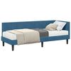 vidaXL Estructura de Cama Esquina con Colchón 2 pcs Azul Terciopelo