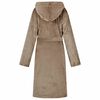 vidaXL Bata con Capucha Camel m Franela