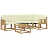 vidaXL Conjunto de sof&aacute;s de exterior 6 uds. Blanco y Crema