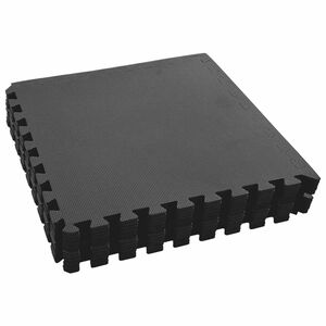 vidaXL Tapete para piscina 12 uds. Negro 4,32 ㎡ Espuma EVA