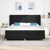 vidaXL Cama con Somier y Colch&oacute;n Gris Oscuro 90x190 cm de Tela Negro