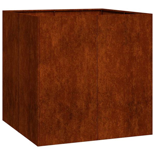 vidaXL Jardinera oxidada 80x80x80 cm acero corten