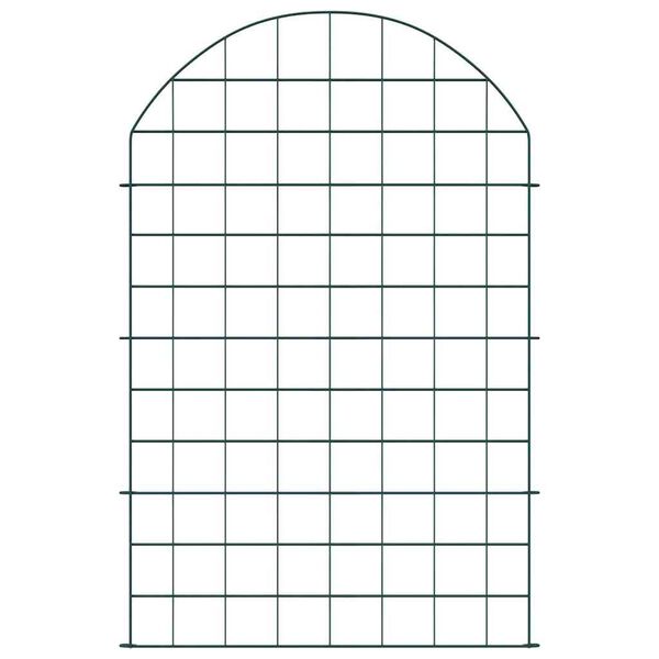 vidaXL Juego de Cercas para Estanque 8 pcs Verde 50 x 80 cm Acero