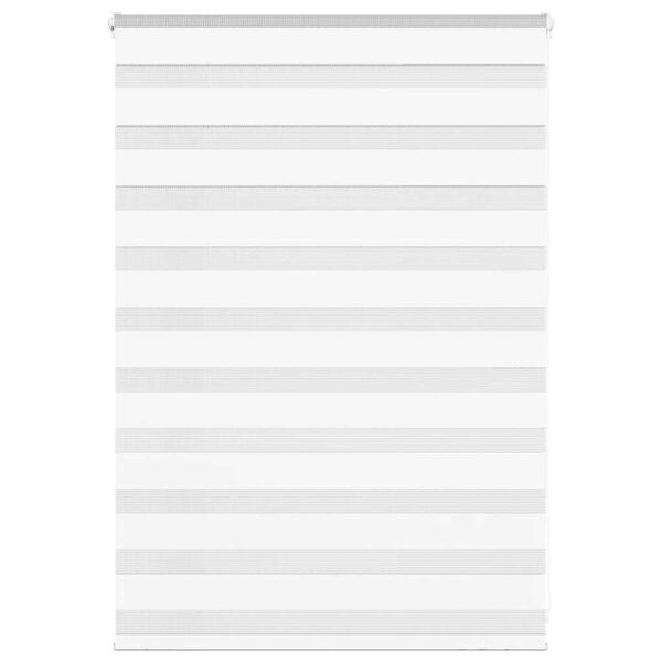vidaXL Estor cebra blanco 100x100 cm tejido ancho 95,9 cm poliéster