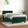 vidaXL Cama box spring con colch&oacute;n terciopelo verde oscuro 100x200 cm