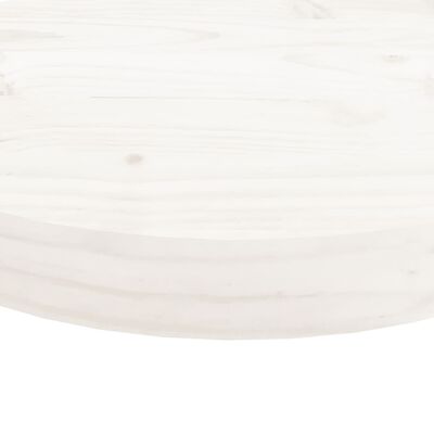 vidaXL Tablero de mesa redondo madera maciza de pino blanco Ø50x3 cm