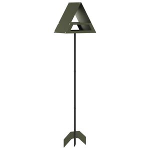 vidaXL Comedero para Aves Acero Verde oliva