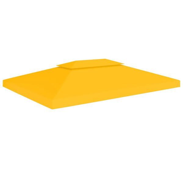 vidaXL Toldo de cenador 2 niveles 310 g/m² 4x3 m amarillo
