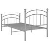 vidaXL Estructura de cama sin colchón metal gris 90x200 cm
