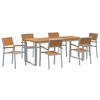 vidaXL Conjunto de Comedor de Jard&iacute;n 7 uds. Gris
