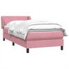 vidaXL Cama box spring con colch&oacute;n terciopelo rosa 90x220 cm