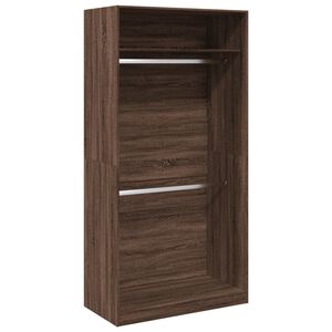 vidaXL Armario madera contrachapada color roble marr&oacute;n 100x50x200 cm