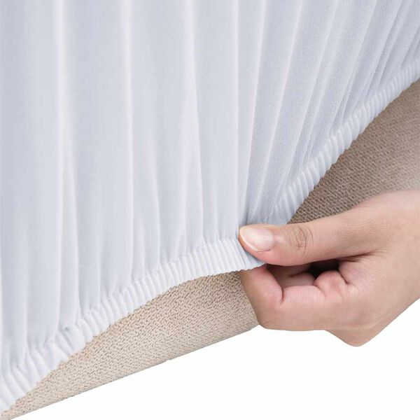 vidaXL Funda el&aacute;stica para sill&oacute;n de 2 plazas poli&eacute;ster jersey blanca