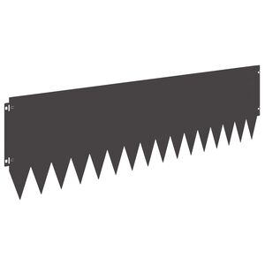 vidaXL Borde de C&eacute;sped 20 uds. 103 x 30 cm Acero Negro