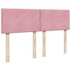 vidaXL Cama box spring con colch&oacute;n terciopelo rosa 140x200 cm