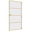 vidaXL Puerta interior dorada vidrio templado aluminio 102,5x201,5 cm
