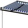 vidaXL Toldo automático retráctil azul y blanco 600x350 cm