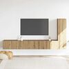 vidaXL Muebles de TV de pared 3 uds madera ingenier&iacute;a roble artesanal