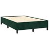 vidaXL Estructura cama sin colch&oacute;n terciopelo verde oscuro 120x190cm