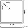 vidaXL Plato de ducha cuadrado de ABS blanco 80x80 cm