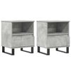 vidaXL Mesitas noche 2 uds madera ingenier&iacute;a gris hormig&oacute;n 40x35x50 cm