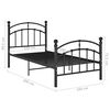 vidaXL Estructura de cama sin colch&oacute;n metal negro 100x200 cm