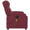 vidaXL Sill&oacute;n de masaje reclinable el&eacute;ctrico tela rojo tinto