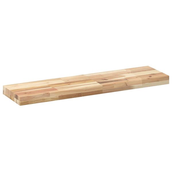 vidaXL Estantes flotantes 3 uds madera acacia sin tratar 80x20x4 cm