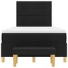 vidaXL Cama tipo Box Spring con colch&oacute;n Negro 120 x 190 cm tela
