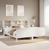 vidaXL Cama con estanter&iacute;a sin colch&oacute;n madera maciza blanca 180x200 cm